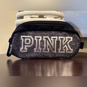 Victoria’s Secret PINK Cosmetic Bag Grey Marl Foil Logo